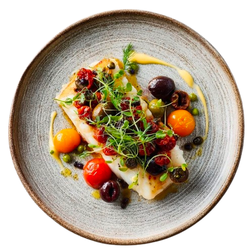 Gourmet plating by Chef Rachid Ahram