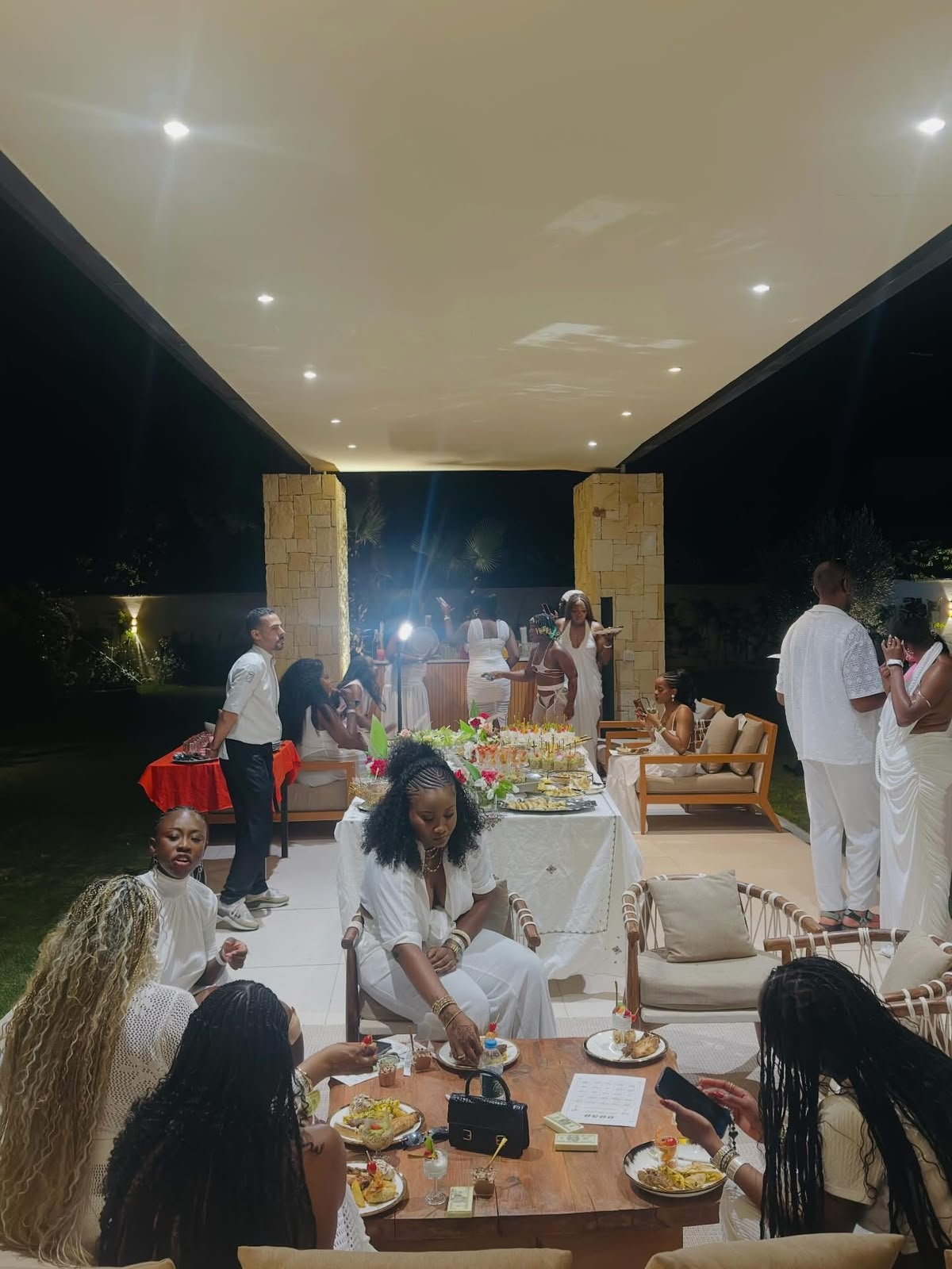 Chef preparing a meal on-site in a private villa