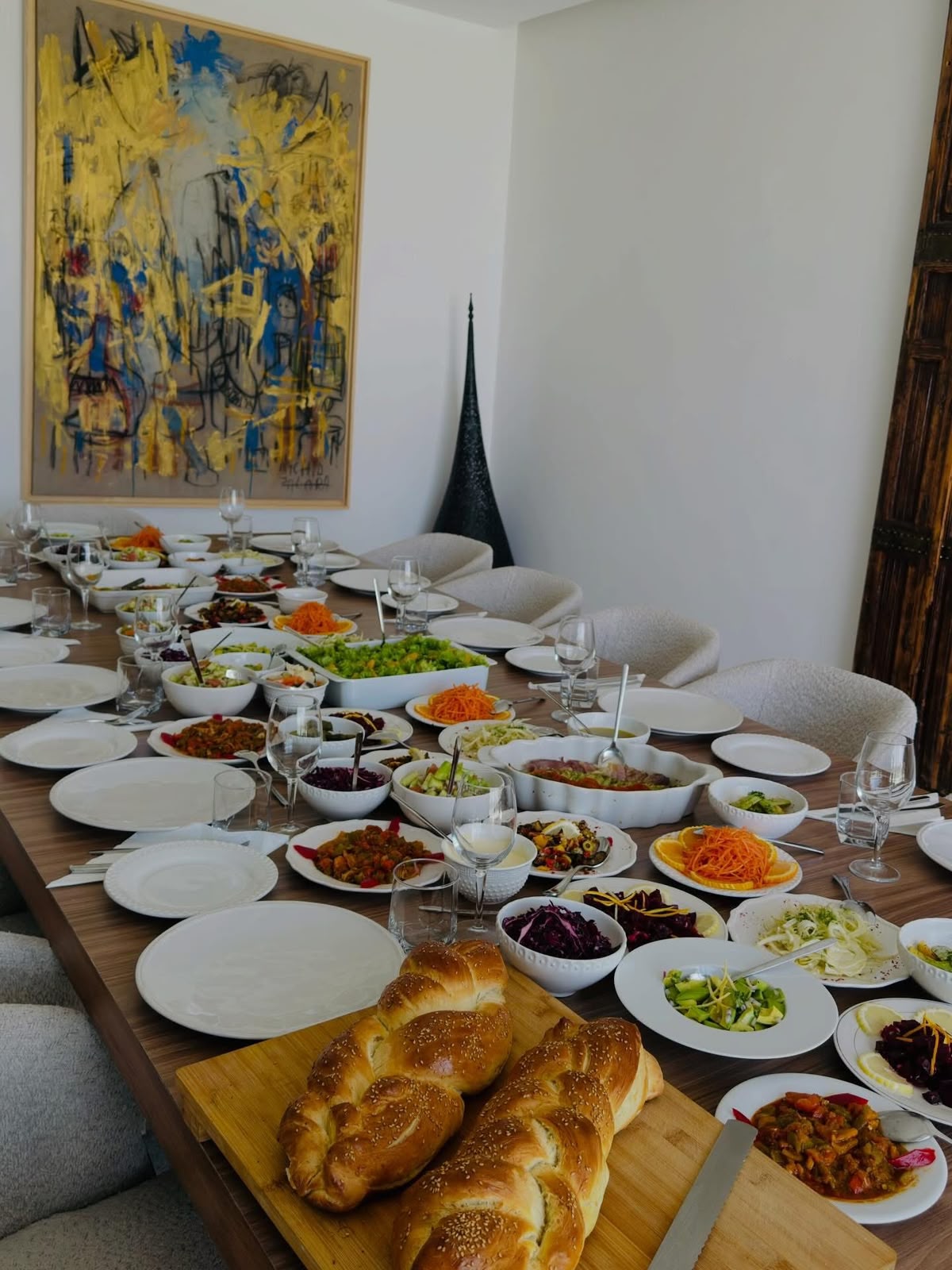 Wedding reception table setting in Marrakech